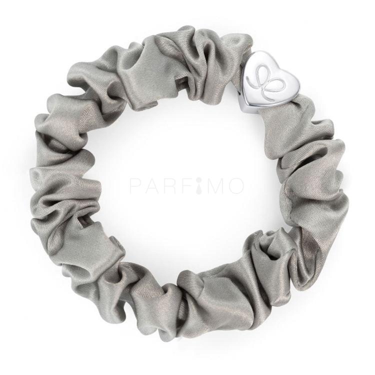By Eloise London Silk Scrunchie Silver Heart Elastika za lase za ženske 1 kos Odtenek Moonlight