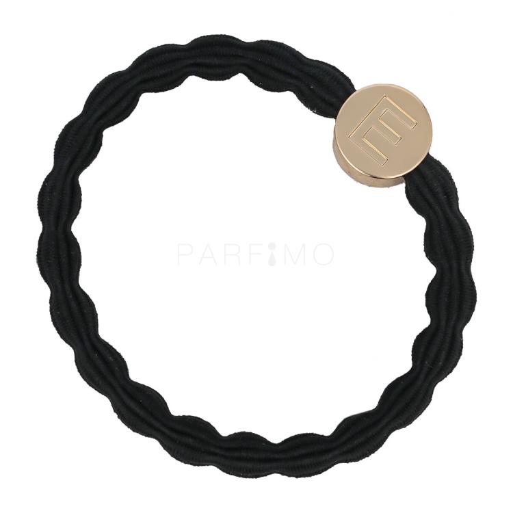 By Eloise London Letter Charms Gold Elastika za lase 1 kos Odtenek E Black