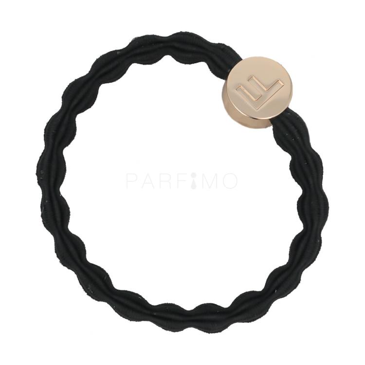 By Eloise London Letter Charms Gold Elastika za lase 1 kos Odtenek F Black