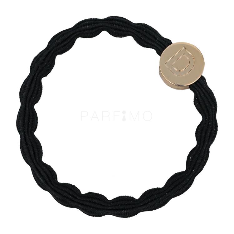 By Eloise London Letter Charms Gold Elastika za lase 1 kos Odtenek D Black