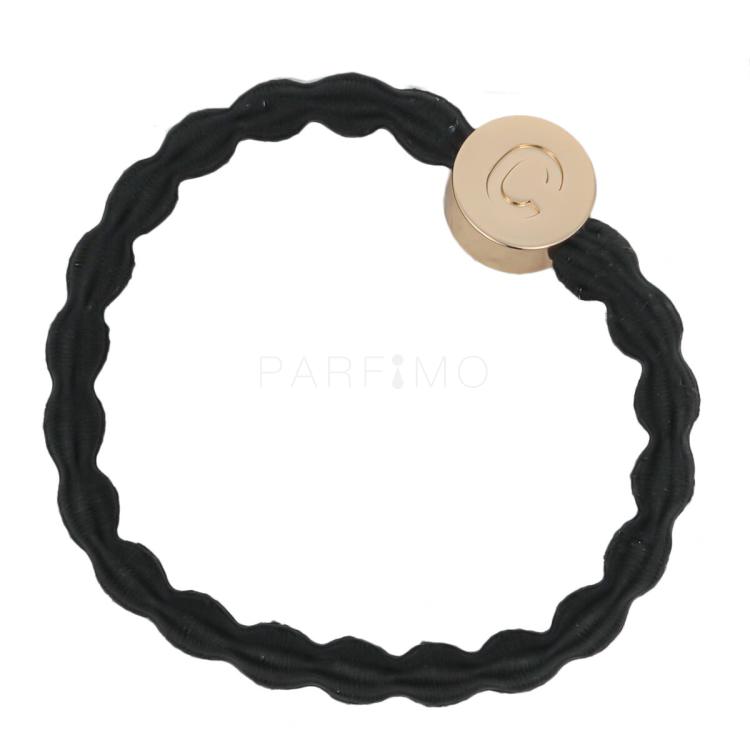 By Eloise London Letter Charms Gold Elastika za lase 1 kos Odtenek C Black