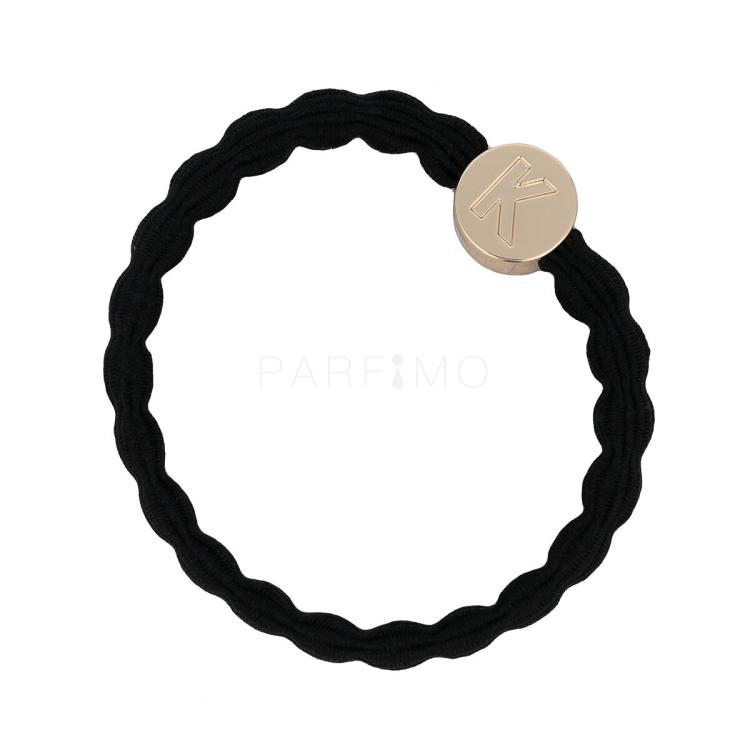 By Eloise London Letter Charms Gold Elastika za lase 1 kos Odtenek K Black