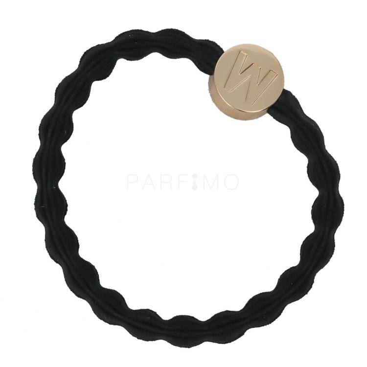 By Eloise London Letter Charms Gold Elastika za lase 1 kos Odtenek W Black