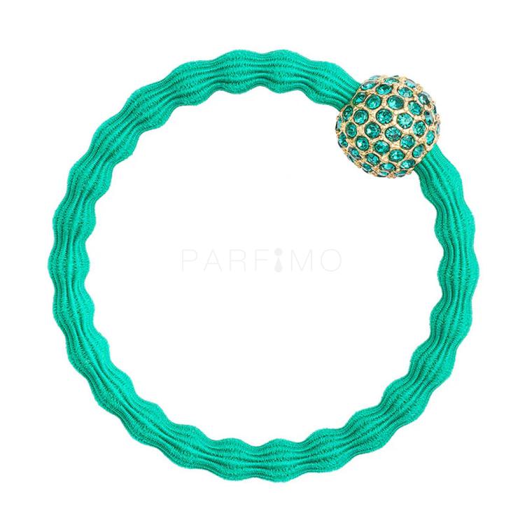 By Eloise London Bling Charms Disco Ball Elastika za lase za ženske 1 kos Odtenek Emerald Green