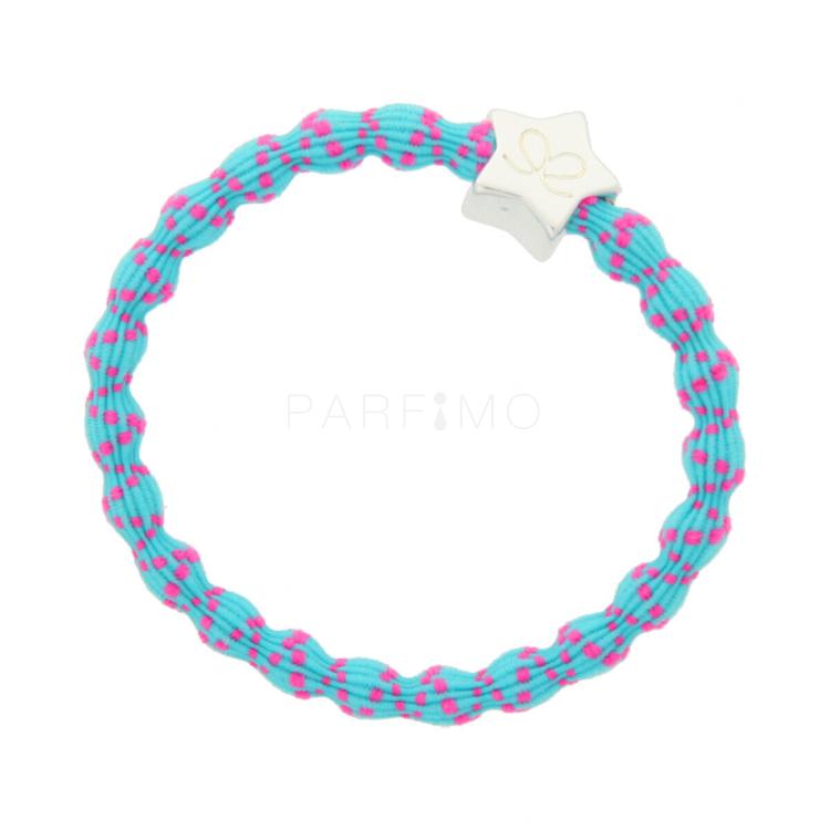 By Eloise London Silver Star Elastika za lase za ženske 1 kos Odtenek Neon Pink on Neon Blue
