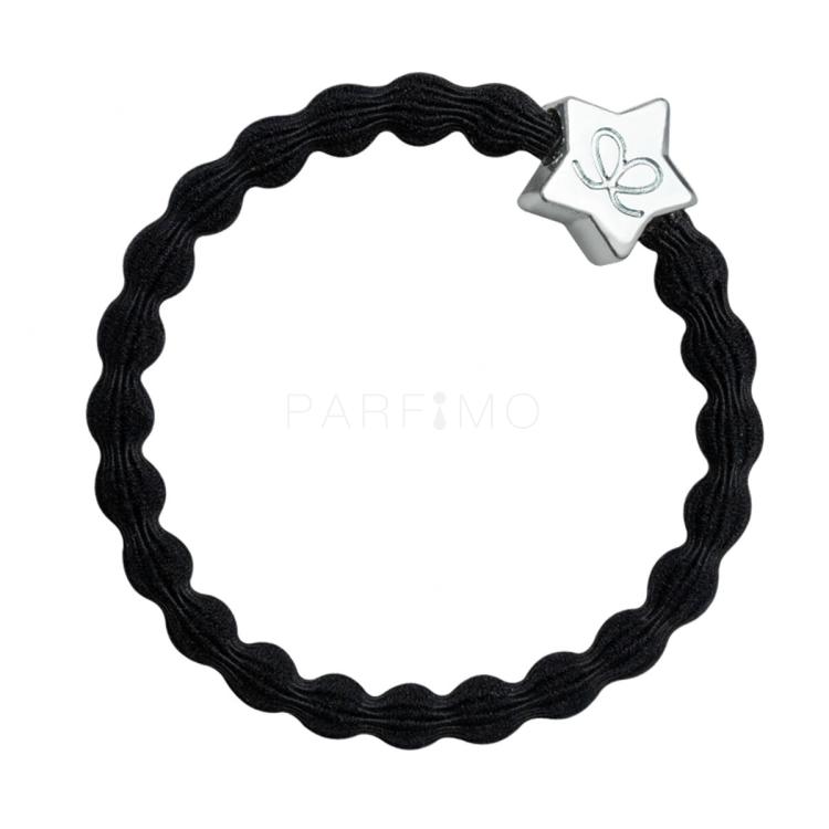 By Eloise London Bling Charms Silver Diamanté Star Elastika za lase za ženske 1 kos Odtenek Black