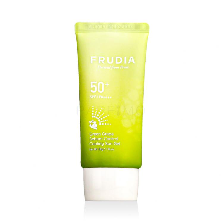 Frudia Green Grape Sebum Control Cooling Sun Gel SPF50+ Zaščita pred soncem za obraz 50 g