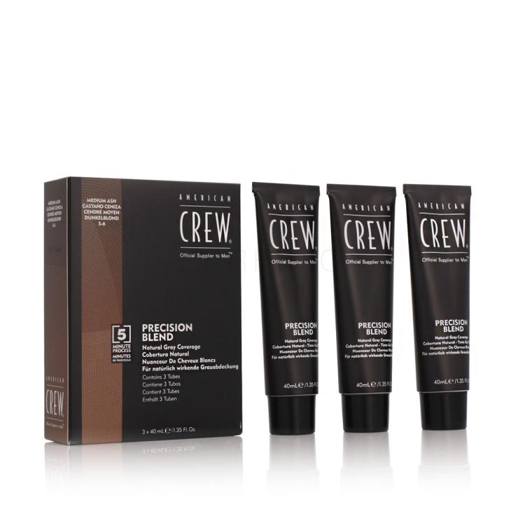 American Crew Precision Blend Natural Grey Blending Hair Color Barva za lase za moške 3x40 ml Odtenek 5-6 Medium Ash