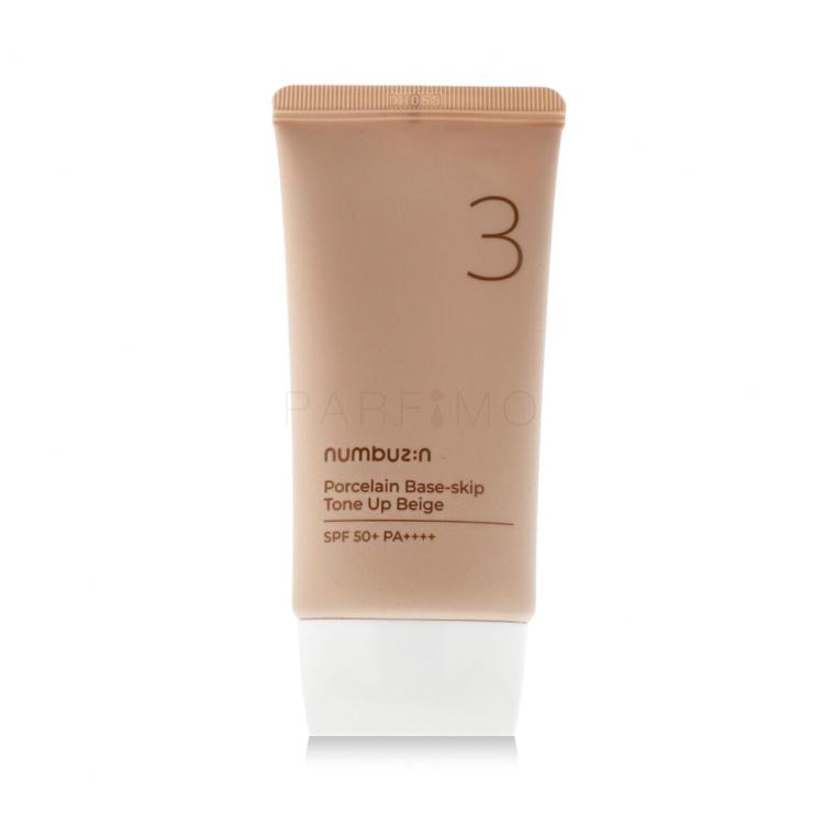Numbuzin 3 Porcelain Base-Skip Tone Up Beige SPF50+ Podlaga za ličila 50 ml
