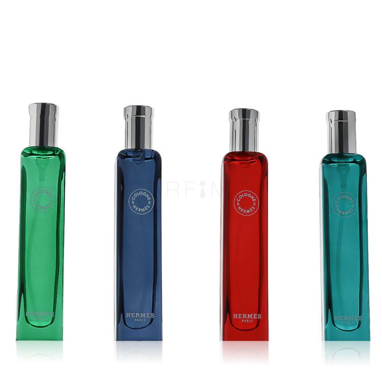Hermes Colognes Collection Darilni set kolonjska voda Eau de Basilic Pourpre 15 ml + kolonjska voda Eau de Citron Noir 15 ml + kolonjska voda Eau de Rhubarbe Écarlate 15 ml + kolonjska voda Eau D&#039;Orange Verte 15 ml