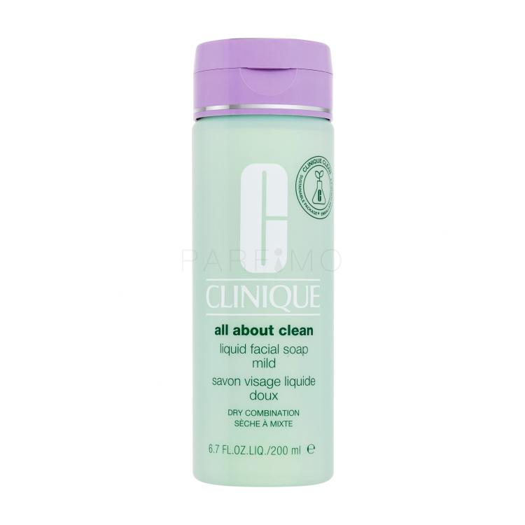 Clinique All About Clean Liquid Facial Soap Mild Čistilno milo za ženske 200 ml