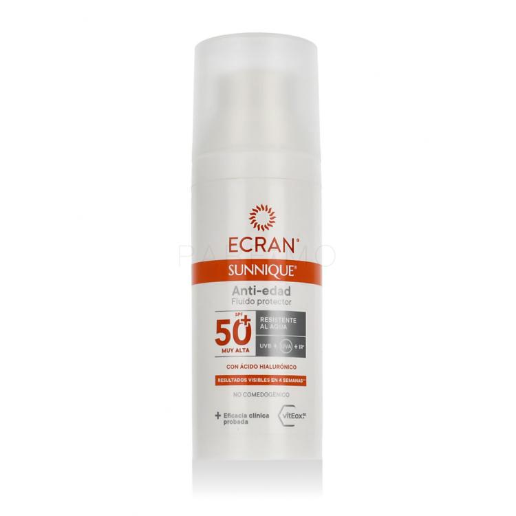 Ecran Sunnique Anti-Aging Protective Fluid SPF50+ Zaščita pred soncem za obraz 50 ml