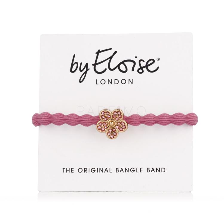 By Eloise London Bling Charms Daisy Flower Elastika za lase za ženske 1 kos Odtenek Rose Pink