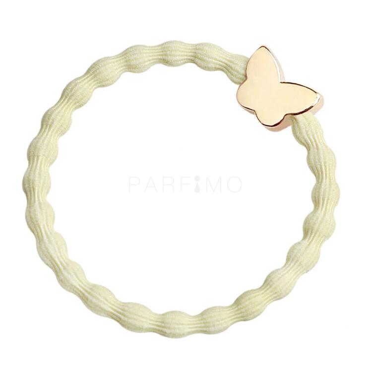 By Eloise London Gold Butterfly Elastika za lase za ženske 1 kos Odtenek Melon Yellow