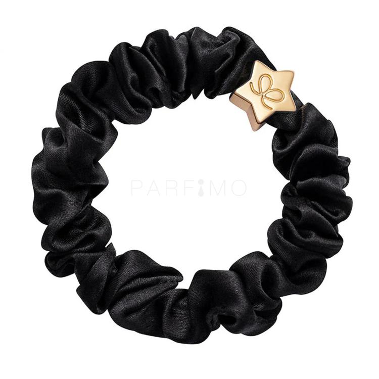 By Eloise London Silk Scrunchie Gold Star Elastika za lase za ženske 1 kos Odtenek Black