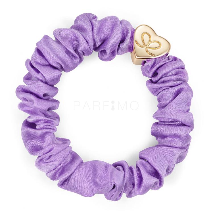 By Eloise London Silk Scrunchie Gold Heart Elastika za lase za ženske 1 kos Odtenek Lilac