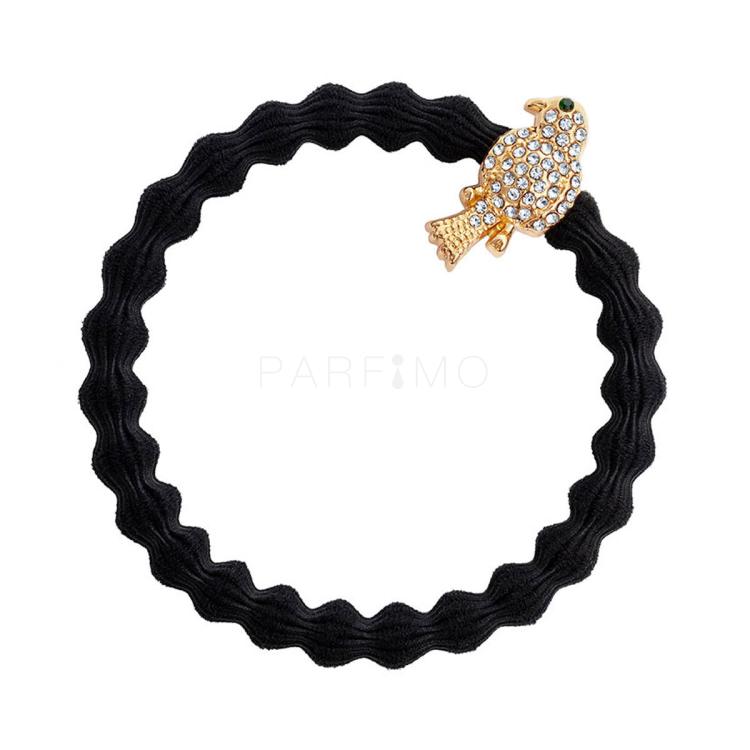 By Eloise London Bling Charms Gold Diamanté Bird Elastika za lase za ženske 1 kos Odtenek černá