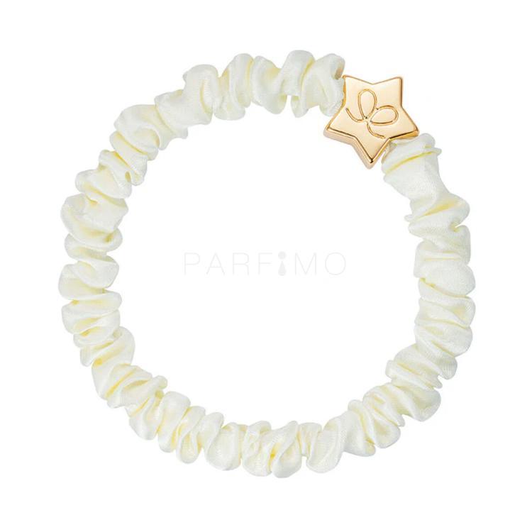 By Eloise London Skinny Silk Scrunchie Gold Star Elastika za lase za ženske 1 kos Odtenek Cream