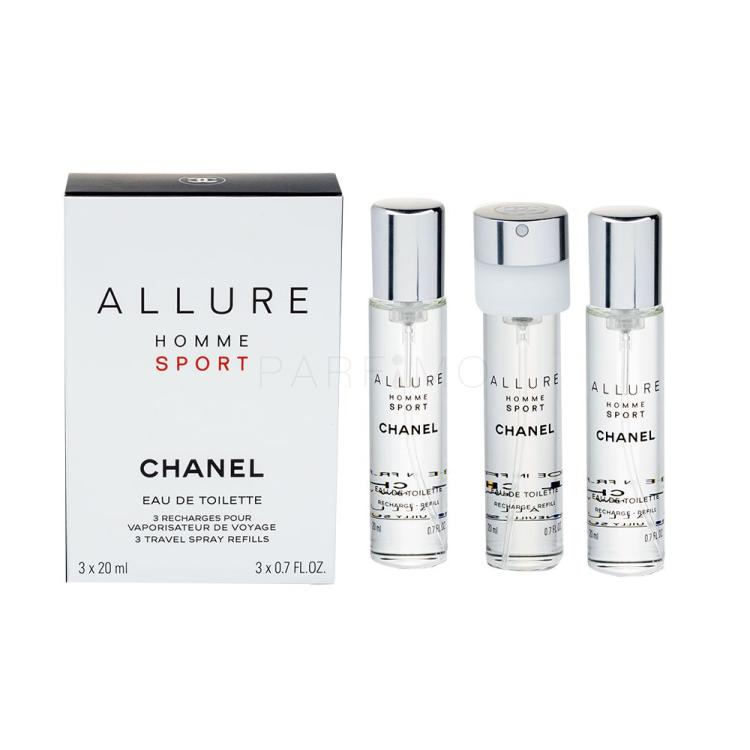 Chanel Allure Homme Sport 3x20 ml Toaletna voda za moške polnilo 20 ml