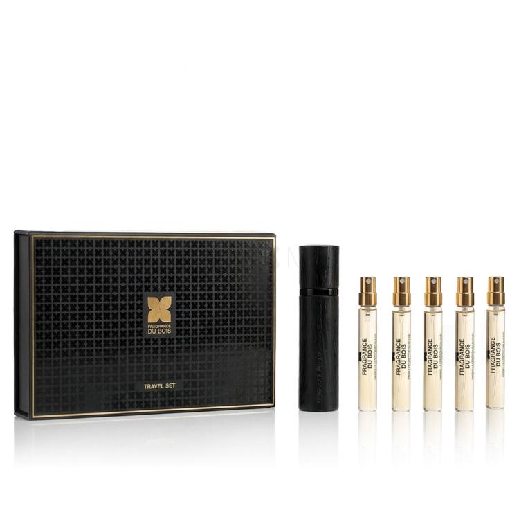 Fragrance Du Bois Travel Set Fashion Capitals Collection Darilni set Parfum New York Intense 7,5 ml + Parfum London Spice 7,5 ml + Parfum New York 5th Avenue 7,5 ml + Parfum Milano 7,5 ml + Parfum Voyage a Paris 7,5 ml