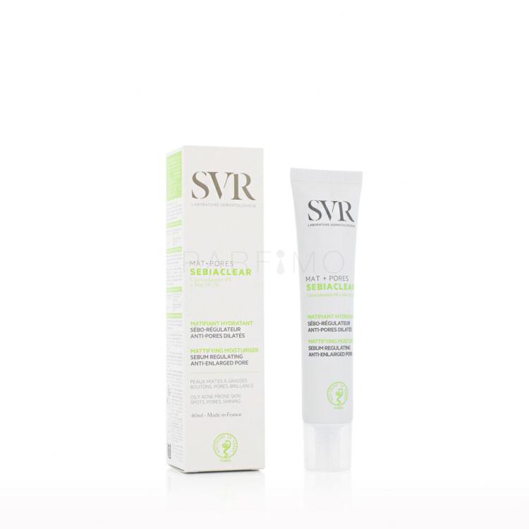 SVR Sebiaclear Mat + Pores Mattifying Moisturiser Dnevna krema za obraz za ženske 40 ml