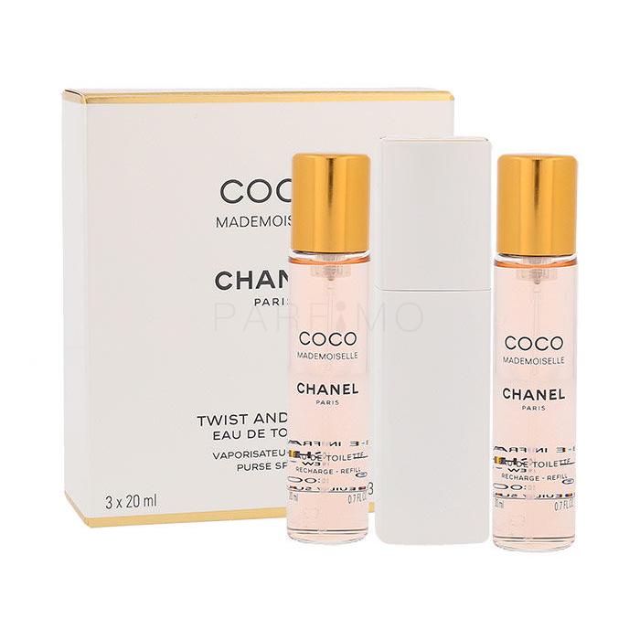 Chanel Coco Mademoiselle 3x 20 ml Toaletna voda za ženske &quot;zasuči in razprši&quot; 20 ml