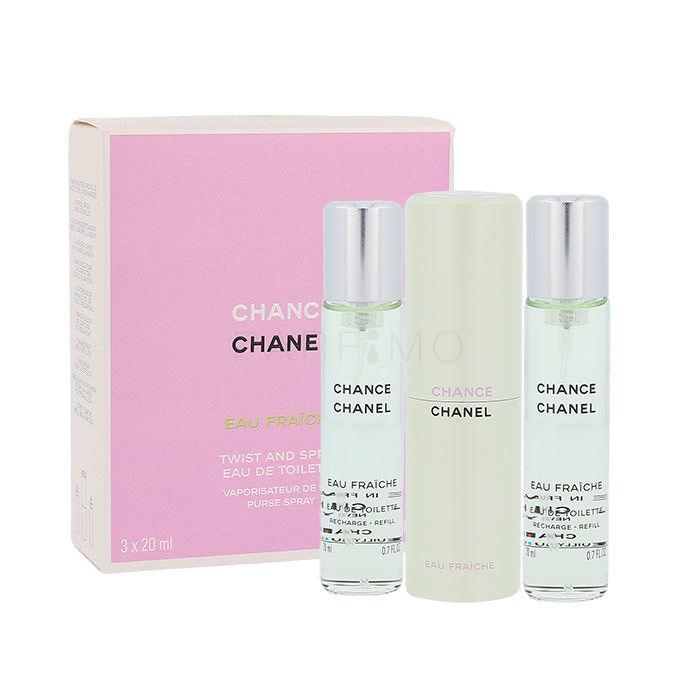 Chanel Chance Eau Fraîche Toaletna voda za ženske &quot;zasuči in razprši&quot; 3x20 ml