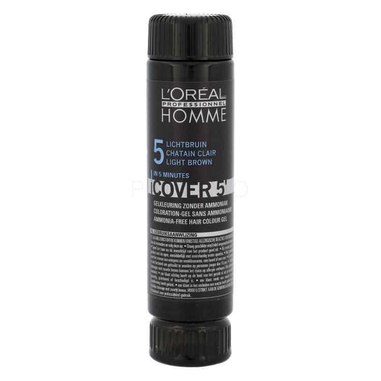 L&#039;Oréal Professionnel Homme Cover 5´ Barva za lase za moške 3x50 ml Odtenek 5 Light Brown
