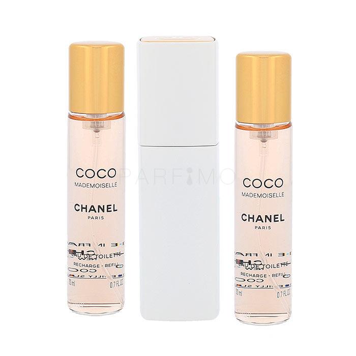 Chanel Coco Mademoiselle 3x 20 ml Toaletna voda za ženske &quot;zasuči in razprši&quot; 20 ml tester