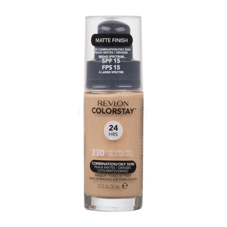 Revlon Colorstay Combination Oily Skin SPF15 Puder za ženske 30 ml Odtenek 330 Natural Tan
