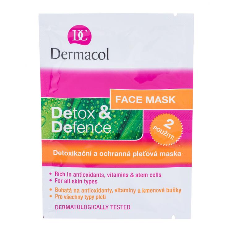 Dermacol Detox &amp; Defence Maska za obraz za ženske 16 g