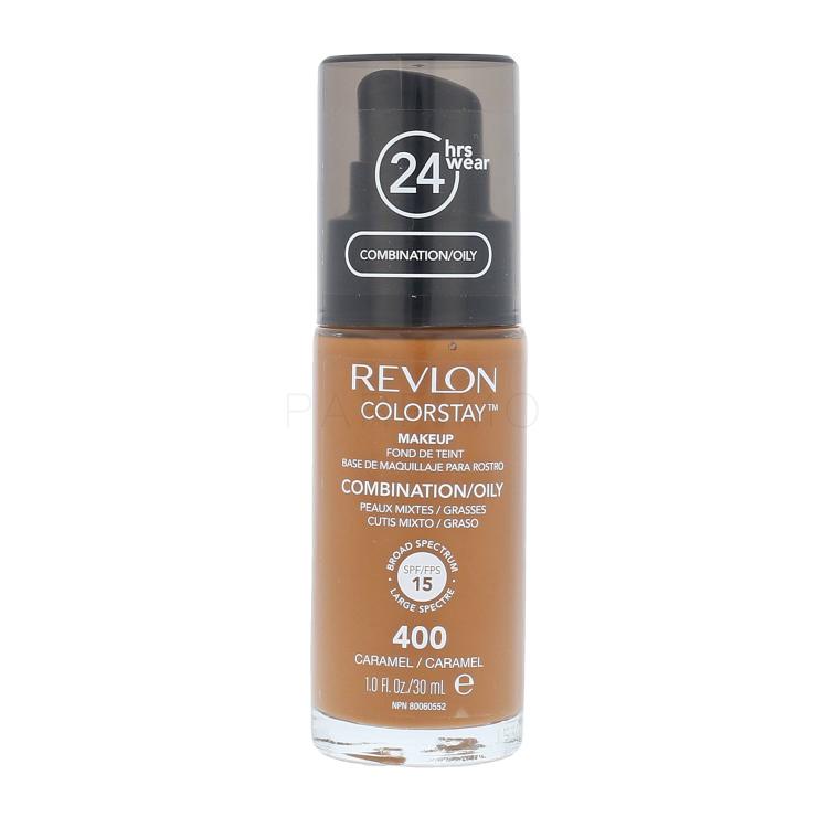 Revlon Colorstay Combination Oily Skin SPF15 Puder za ženske 30 ml Odtenek 400 Caramel