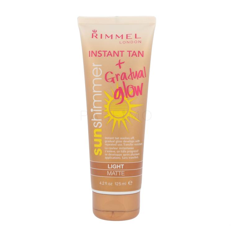 Rimmel London Sun Shimmer Instant Tan Gradual Glow Samoporjavitveni izdelki za ženske 125 ml Odtenek Light Matte