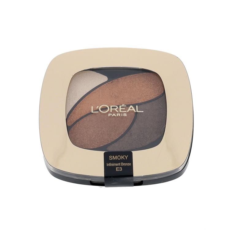 L&#039;Oréal Paris Color Riche Quad Eye Shadows Senčilo za oči za ženske 2,5 g Odtenek E3 Infiniment Bronze