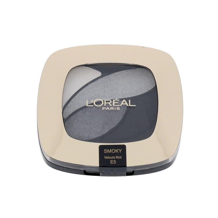 L&#039;Oréal Paris Color Riche Quad Eye Shadows Senčilo za oči za ženske 2,5 g Odtenek E5 Velours Noir