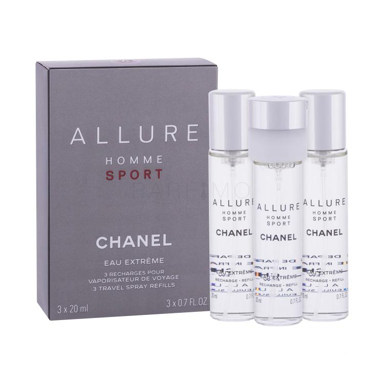 Chanel Allure Homme Sport Eau Extreme Toaletna voda za moške polnilo 3x20 ml