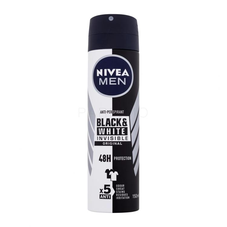 Nivea Men Invisible For Black &amp; White Original Deospray Antiperspirant za moške 150 ml