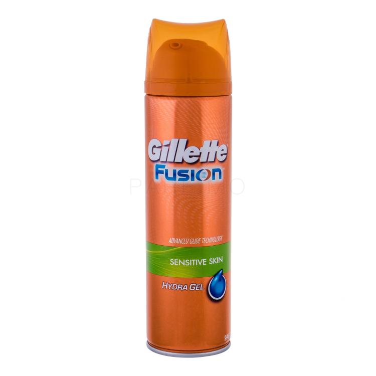 Gillette Fusion Hydra Gel Sensitive Skin Gel za britje za moške 200 ml