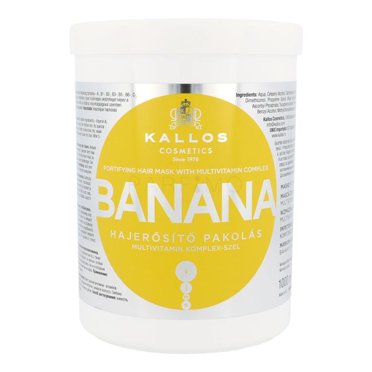 Kallos Cosmetics Banana Maska za lase za ženske 1000 ml