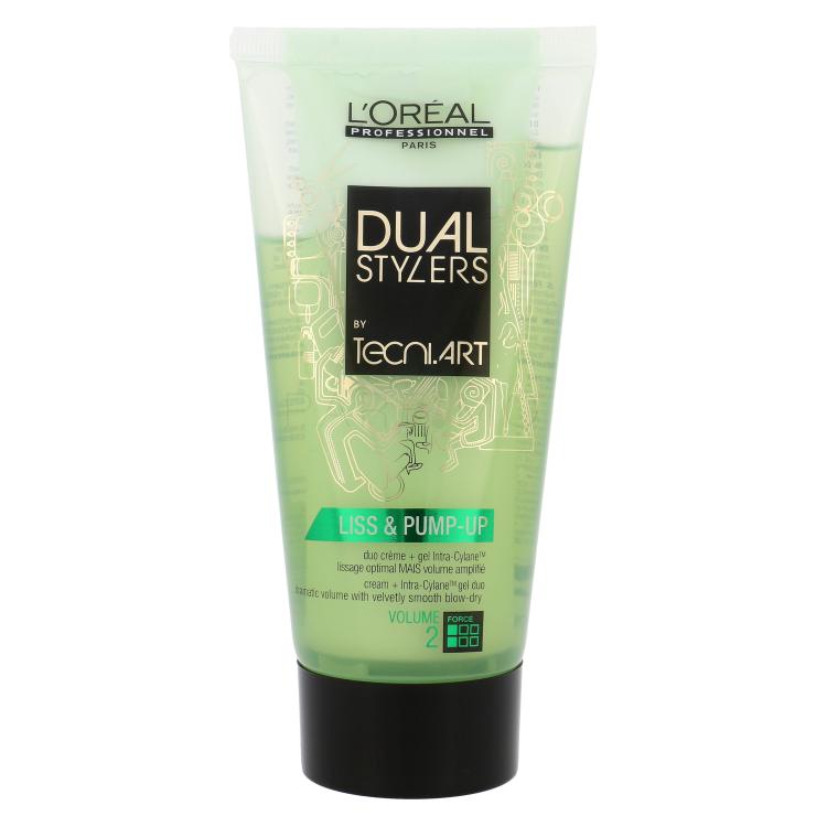 L&#039;Oréal Professionnel Dual Stylers Liss &amp; Pump-Up Gel za lase za ženske 150 ml