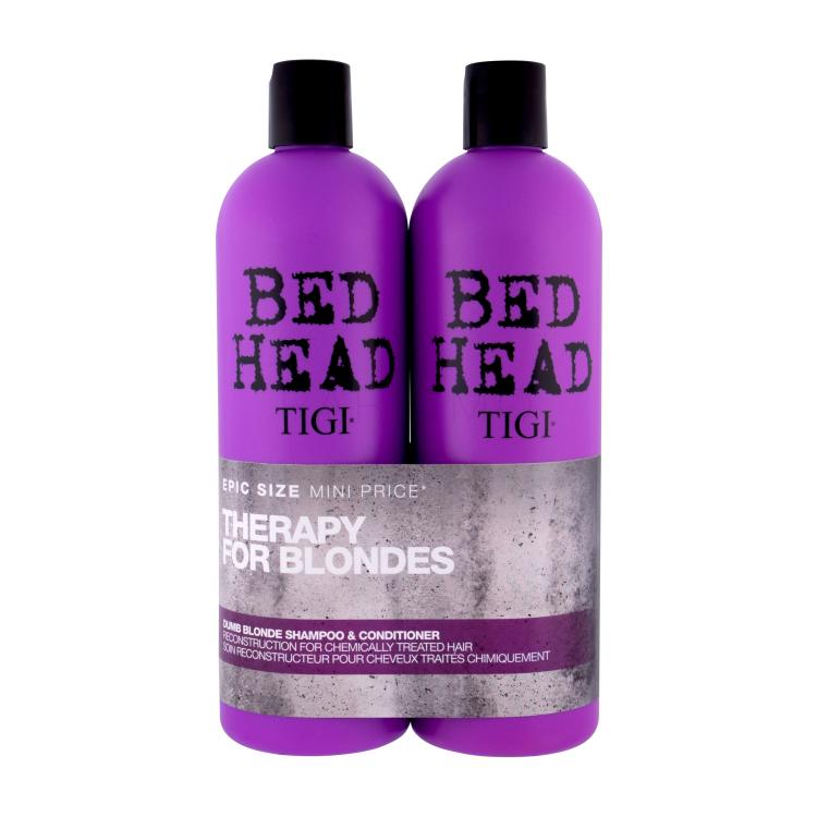 Tigi Bed Head Dumb Blonde Darilni set šampon 750 ml + balzam 750 ml