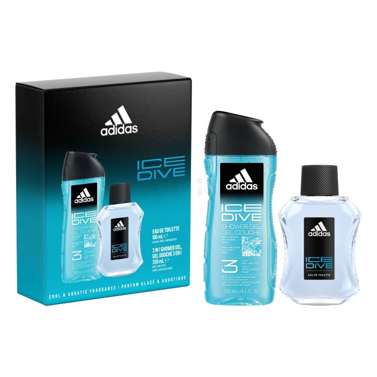 Adidas Ice Dive Darilni set toaletna voda 100 ml + gel za prhanje 250 ml