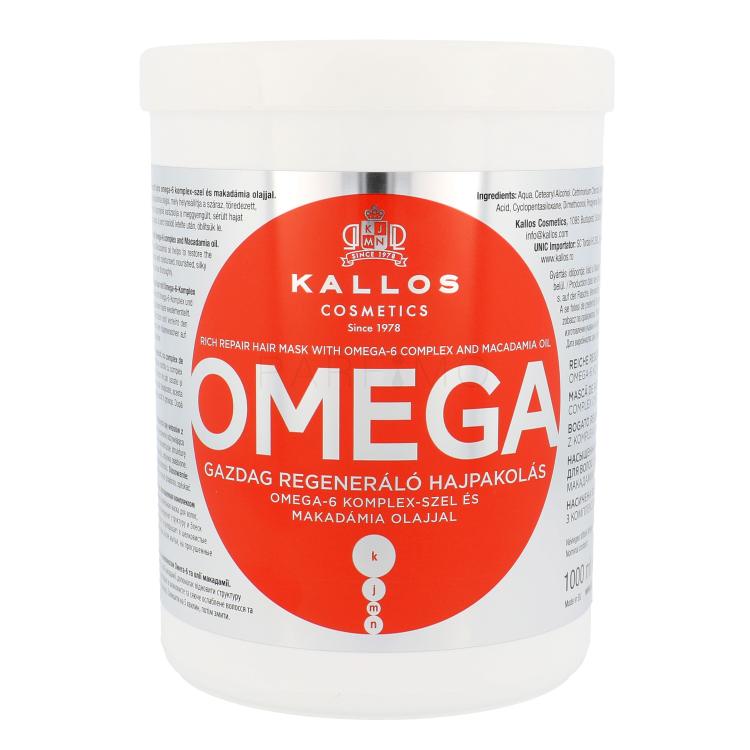 Kallos Cosmetics Omega Maska za lase za ženske 1000 ml