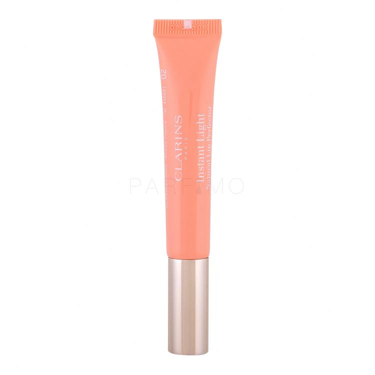 Clarins Instant Light Natural Lip Perfector Glos za ustnice za ženske 12 ml Odtenek 02 Apricot Shimmer