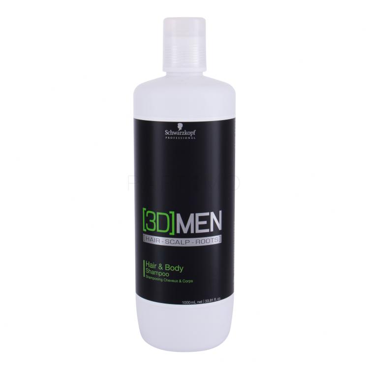 Schwarzkopf Professional 3DMEN Hair &amp; Body Šampon za moške 1000 ml