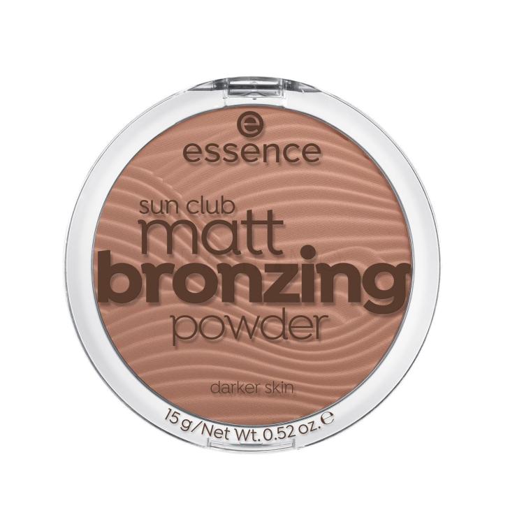 Essence Sun Club Matt Bronzing Powder Bronzer za ženske 15 g Odtenek 02 Sunny