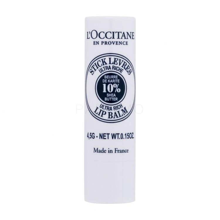 L&#039;Occitane Shea Butter Ultra Rich Lip Balm Stick Balzam za ustnice za ženske 4,5 g