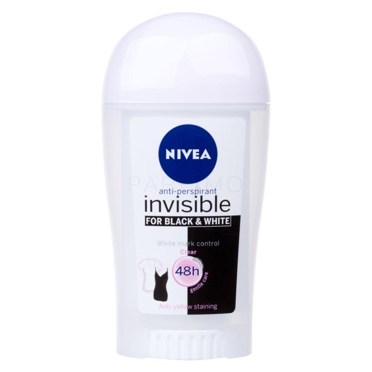 Nivea Black &amp; White Invisible Clear 48h Antiperspirant za ženske 40 ml
