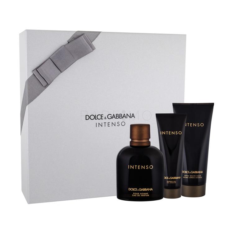 Dolce&amp;Gabbana Pour Homme Intenso Darilni set parfumska voda 125 ml + balzam po britju 100 ml + gel za prhanje 50 ml