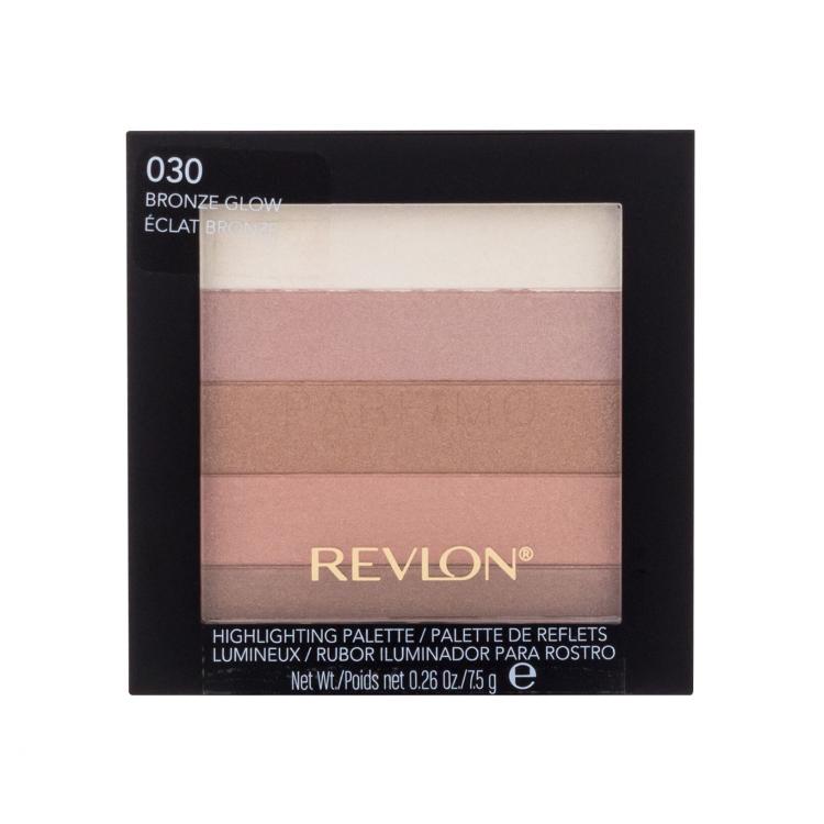 Revlon Highlighting Palette Osvetljevalec za ženske 7,5 g Odtenek 030 Bronze Glow